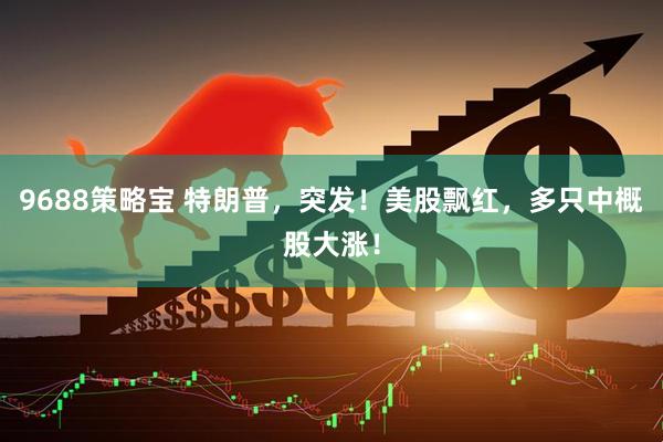 9688策略宝 特朗普，突发！美股飘红，多只中概股大涨！